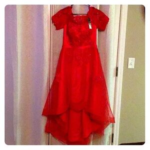 ❤️STUNNING❤️ red sequined PARTY dress - size 10